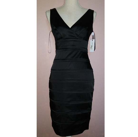 Calvin Klein Dresses & Skirts - NEW Calvin Klein Sexy Black Satin Dress 2